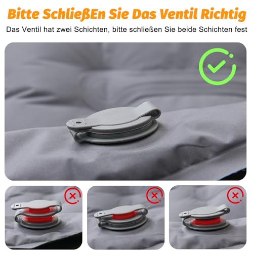 SWTMERRY High Quality Inflatable Sleeping Mat - 12cm Thickened Sleeping Mat with Foot Pump & Pillow, Waterproof Lightweight Space Saving Air Mattress for Outdoor Camping, Hiking, Beach, Travel, Tent