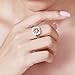 Psiroy 925 Sterling Silver Created Morganite Filled Halo Anniversary Ring for Women