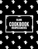 Blank Cookbook Recipes & Notes: Black Color, 8.5