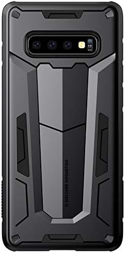 nillkin defender ii series tough armor shockproof hybrid hard back case cover for samsung galaxy s10 plus - black - Black