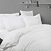 Vaulia Lightweight Microfiber Duvet Cover Set, Classic White Color - Queen Size