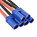3pcs EC5 Style Male (ESC/Charger Side) Connector/Adapter with 10cm 12awg Wire(BDHI-26)