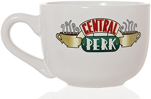 Friends Central Perk Latte Coffee Mug 16oz - Choose White or Black (White 16oz)