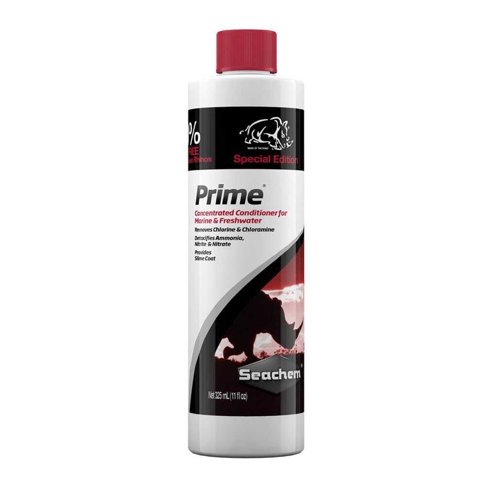 Seachem Prime 325ml - Aquarium Water Conditioner, Fish Tank Maintenance, Aquarium Setup & Maintenance, 325g