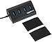 Amazon Basics USB 3.1 Type-C to 4-Port Aluminum Hub Connector, Black