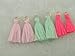 3 Colors 50Pcs Silky Handmade Tiny(1.4'') Soft Tassels, Mini Tassels, Spring Colors, Colorful Tassels, Earring Tassels