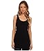 Moxeay Womens Extra Long Stretch Cotton Tank Top (Medium,Black)