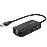 QICENT USB Hub Ethernet with 3-port USB 3.0 and Ethernet Converter Best Desktop Gigabit Ethernet Adapter USB Hub for Mac, Laptops, Surface Pros and more