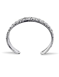 Carolyn Pollack Firma Plata Esterlina Cinco Fila Cuff pulsera