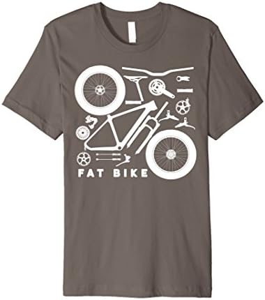 Men's Fat Bike Shirt - Fat Bike Parts T-Shirt Medium Asphalt