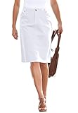 Jessica London Women's Plus Size True Fit Denim Short Skirt