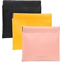 Amazon.com: 3 Pieces Mini Leather Squeeze Coins Purse Pouch