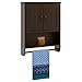 Best Choice Products Wooden Modern Contemporary Bathroom Storage Organization Wall Cabinet w/Open Cubby, Adjustable Shelf, Double Doors, Towel Bar, Wainscot Paneling, Espresso