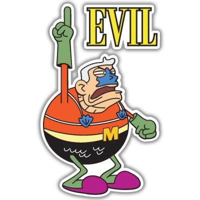 Spongebob Mermaid Man Evil Vynil Car Sticker Decal - Select Size