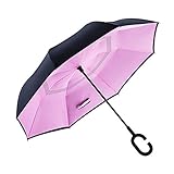 Xjamus colorful Waterproof Reverse Folding Double Layer Inverted Umbrellas with 