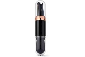 4-in-1 Retractable Travel Makeup Brush Set - Professional Mini Cosmetic Brushes for Foundation Blending Powder Eyeshadow and 