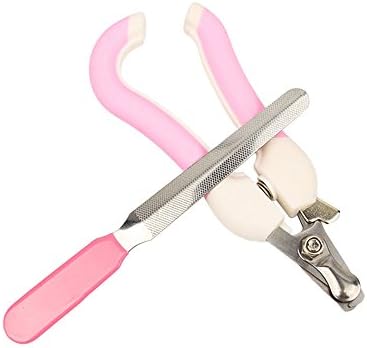 Bartram ペット用爪切り 爪やすり付き 小型犬 中型犬用 グルーマー爪切り ネイルトリマー 特価品コーナー 犬 ネイルケア 猫 ピンク ギロチンタイプ