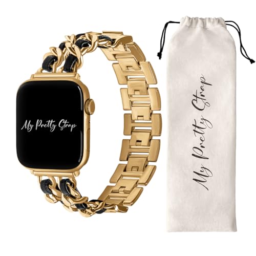 My Pretty Strap- Compatible Apple Watch Band - Stainless Steel iWatch Strap for Women -Adjustable Strap (4.3