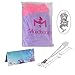 Maidream Mermaid Tail Blanket Upgraded Double-Layered Soft Cozy Fleece Warm Sleeping Bag with Necklace Gift for Kids and Teens(Ages 3-12) (Purple/Rose Red)