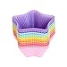 Mirenlife Reusable and Non-stick Silicone Baking Cups / Cupcake Liners/ Muffins Cup Molds in Storage Container-12 Pack-6 Vibrant Colors Star