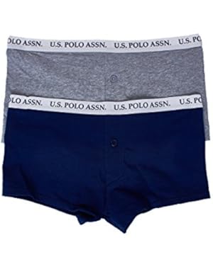 Women's 2 Pack Cotton Spandex Stretch Boyshort Panties Set