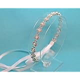 Bella Rosa Silver Tone Pearl Wedding Headband