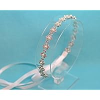 Bella Rosa Silver Tone Pearl Wedding Headband