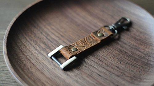 handmade Genuine Detachable Leathe Key Chain with Elegant Valet Key Ring Leather Key Holder for Men and Women - Thumbnail 2