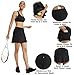 Ibeauti Womens Back Pleated Athletic Tennis Skorts Golf Skirts with 3 Pockets Mesh Shorts for Running Active Workout