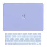 TOP CASE - 2 in 1 Rubberized Hard Case + Keyboard Cover Compatible with Apple MacBook Pro 15-inch A1990 / A1707 with Touch Bar (Release 2018 & 2017 & 2016) - Serenity Blue