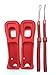 Gamilys 2X Red Silicone Skin Case Cover With Wrist Strap For Nintendo Wii Remote Controller