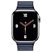RUOQINI Compatible with Apple Watch Band 44mm [Series 4] 42mm [Series 3/2/1],Strong Magnetic Closure Leather Loop Replacement Starp Compatible for iWatch,Blue,L