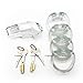 FYJENNICC HT-V2 Chastity Cage |Male Resin Chastity Devices for Beginner |Adult Sex Toy for Men |5 Color Short&Long Cage |2 Sets MagicLockers |4 Sizes Rings Included (Large, Transparent)