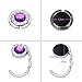 KUYOU Purse Hooks, Set of 3/6/12/20 pcs Colorful Purse Hooks Crystal Diamond Folding Section Storage Handbag Hook Hanger Holder (12)