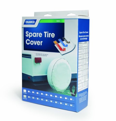 Camco 45349 Vinyl Spare Tire Cover (21-1/2 inches , White) Size: 21-1/2 inches Color: White, Model: 45349, Car & Vehicle Accessories / Parts