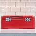Now Designs Metal Bread Storage Bin, Red, 16x9x6.5 inches