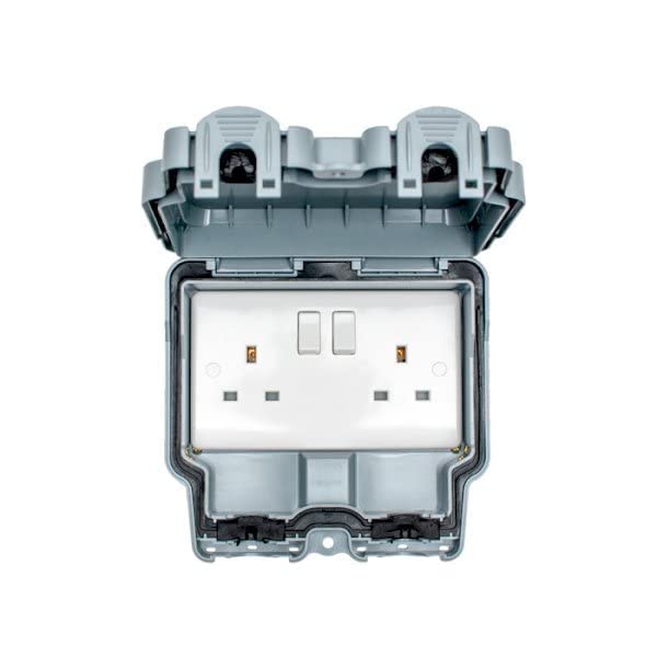 Euroseal 2 Gang Weatherproof Socket