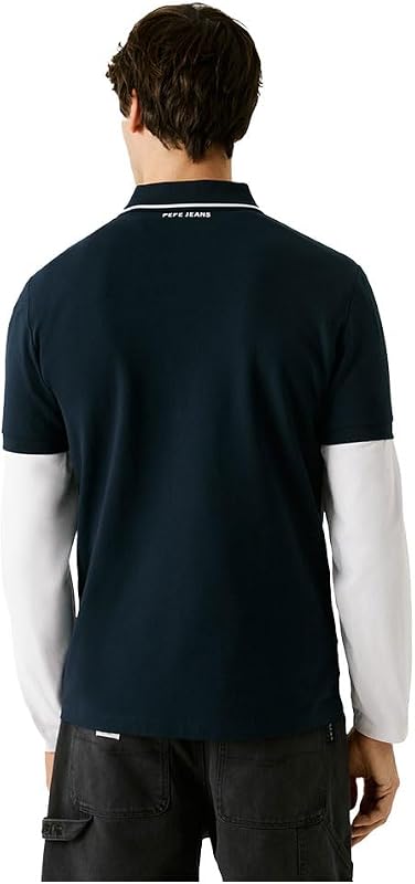 Polo masculino com logótipo, azul (Dulwich Blue), M — foto 2 de 6