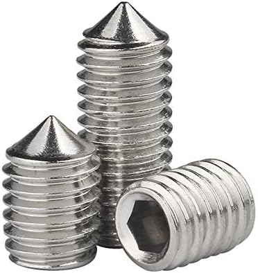 Zevonda 六角穴付止めネジ M5 M6 M8 高品質 304ステンレススチール ヘックスソケット グラブスクリュー 止めねじ M6x12 30本入