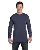 Comfort Colors Ringspun Garment-Dyed Long-Sleeve T-Shirt, XL, DENIM