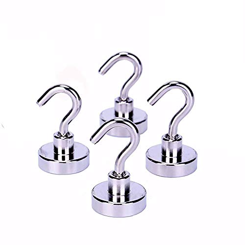 H Yanka 40LB Super Strong Neodymium Magnetic Hooks, MYP-E25 Indoor/Outdoor Magnet Hooks（Pack of 4） Purpose Indoor Outdoor Kitchen Bathroom Bedroom Garage Lockers Office - Thumbnail 6