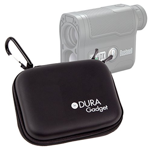 DURAGADGET Black Hard EVA Rangefinder Case/Box - Suitable for Use with Bushnell Scout DX 1000 ARC Laser Rangefinder - with Carabiner Clip & Twin Zips