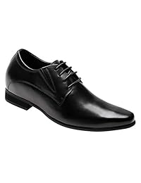 CHAMARIPA H62D11K011D - Zapatos elevadores de piel Oxford para hombre (3.5 in)