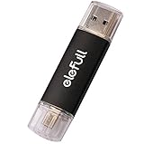 Elefull Super 2 In 1 OTG/Micro USB Flash Drive 32GB For Smart Mobile Phone Tablet/Computer Player TV DVD (32GB Black)