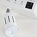 Household Essentials Stow Away Cabinet Light & Power 3-Prong Outlet and LED Spotlight with Auto-Off Timer Light kit, White, 16 Pound