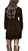 MiYang Women's Long Sleeve A-line Lace Stitching Trim Casual Dress L Brown