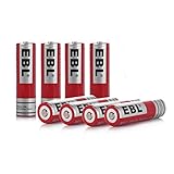 EBL 3000mAh 18650 Battery 3.7V Li-ion Rechargeable Batteries, 8 Counts