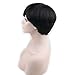 Dreambeauty 100% Human Hair Virgin Remy Human Short Hair Wigs for African American Women Cheap Human Hair Wig 1B Natural Black Color