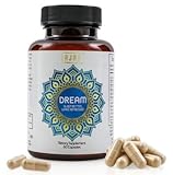Dream Sleep Aid Supplement, 60 Capsules: All Natural Herbal Nighttime Sleeping Formula, 17 Ingredients with Melatonin, Magnesium & B6 Support: Vegan, Non-GMO, Gluten Free, Made in USA