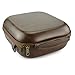 Geekria Shield Headphones Case Compatible with Sennheiser HD 550/505/599/598/560S/559/558/555/400 Pro, Replacement Hard Shell Travel Carrying Bag with Cable Storage (PU Brown)